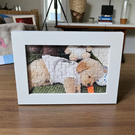 🔥情人節/生日禮物/送禮💕專屬客製化拼圖+質感原木相框💕回憶收藏