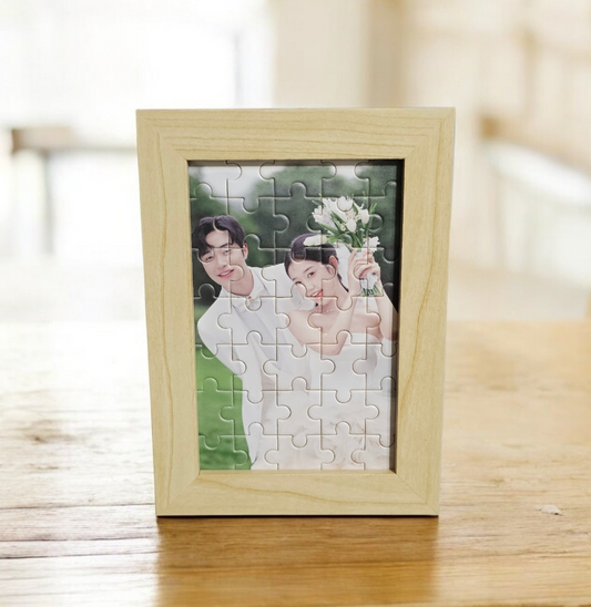 🔥情人節/生日禮物/送禮💕專屬客製化拼圖+質感原木相框💕回憶收藏