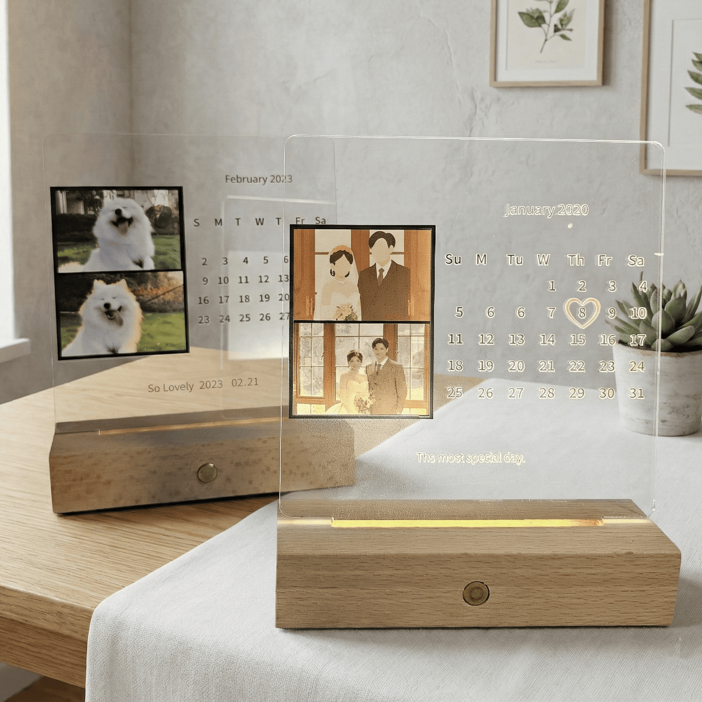 ✨實木立牌兼小夜燈✨USB線開關款