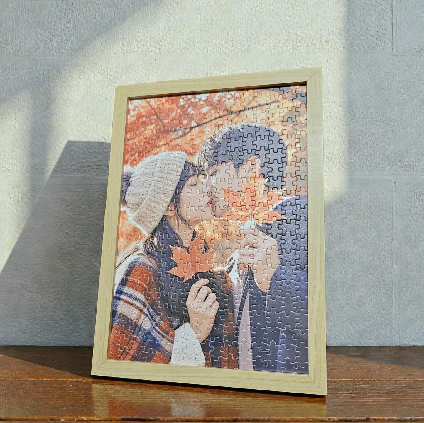 🔥情人節/生日禮物/送禮💕專屬客製化拼圖＋質感原木相框💕回憶收藏