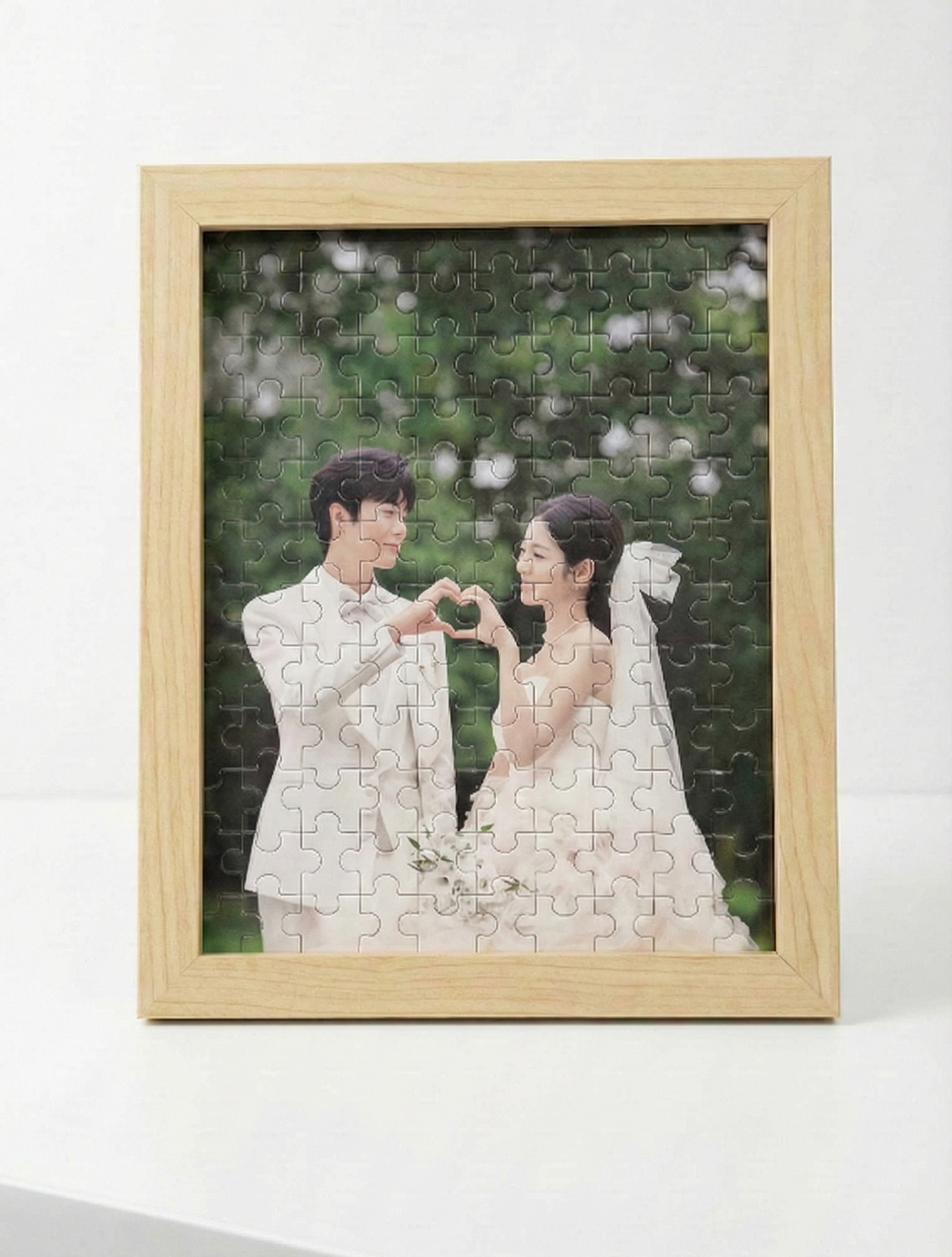 🔥情人節/生日禮物/送禮💕專屬客製化拼圖＋質感原木相框💕回憶收藏